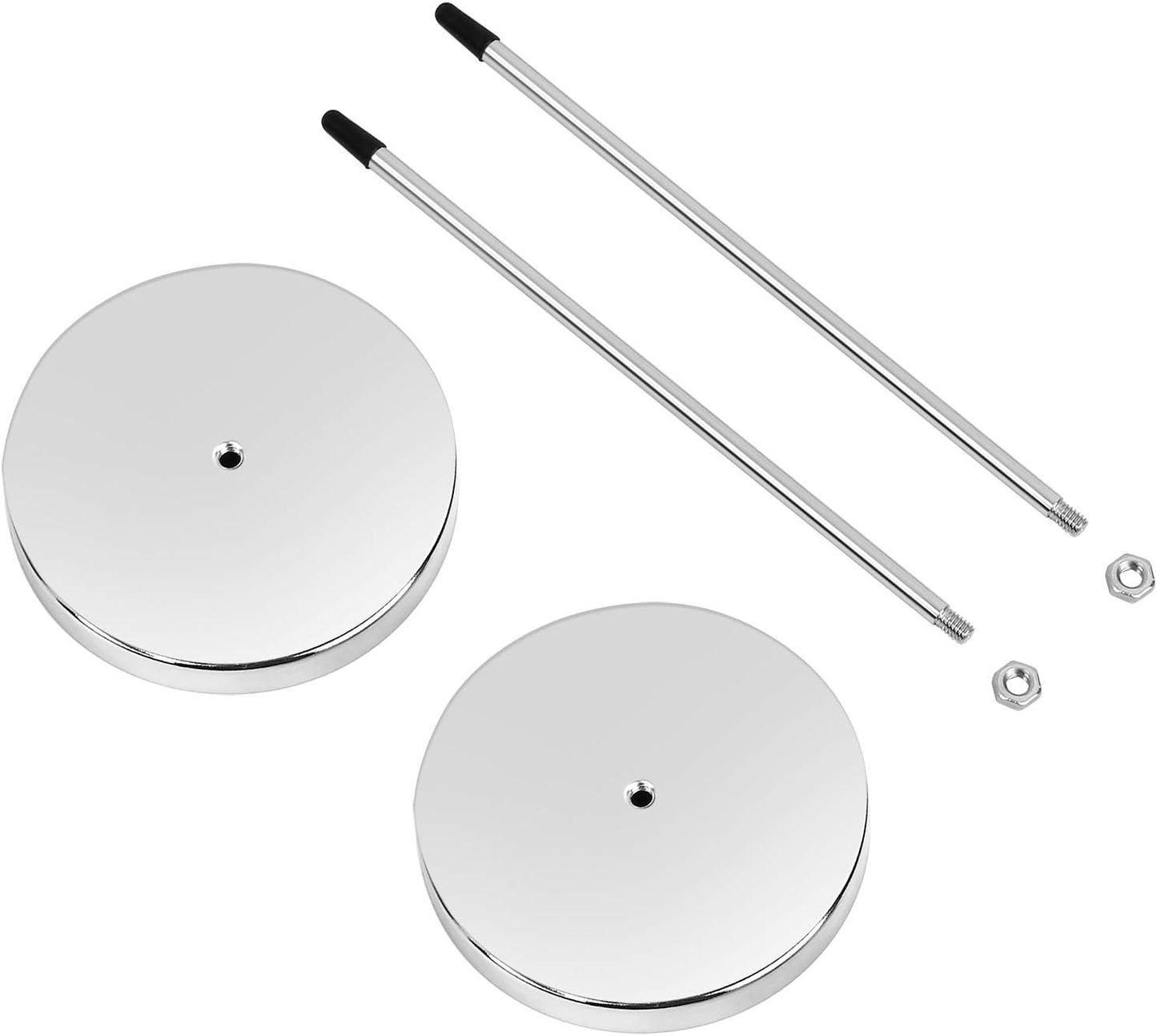 Minimalist Metal Memo Holder Receipt Spike Bill Organizer with Base – Stainless Steel Desk Paper Holder, 5.5 inch Height, 2.8 inch Diameter (2 Pack)