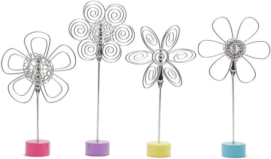 4 - Piece Flower - Shaped Note Holder Set: A Blend of Beauty and Functionality