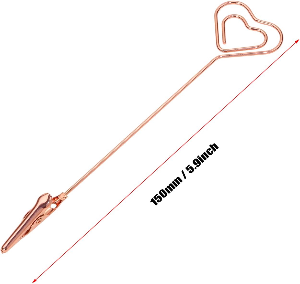 Rose Gold Wire Memo Clip Set: Charming, Versatile, and Functional Desk Organizers