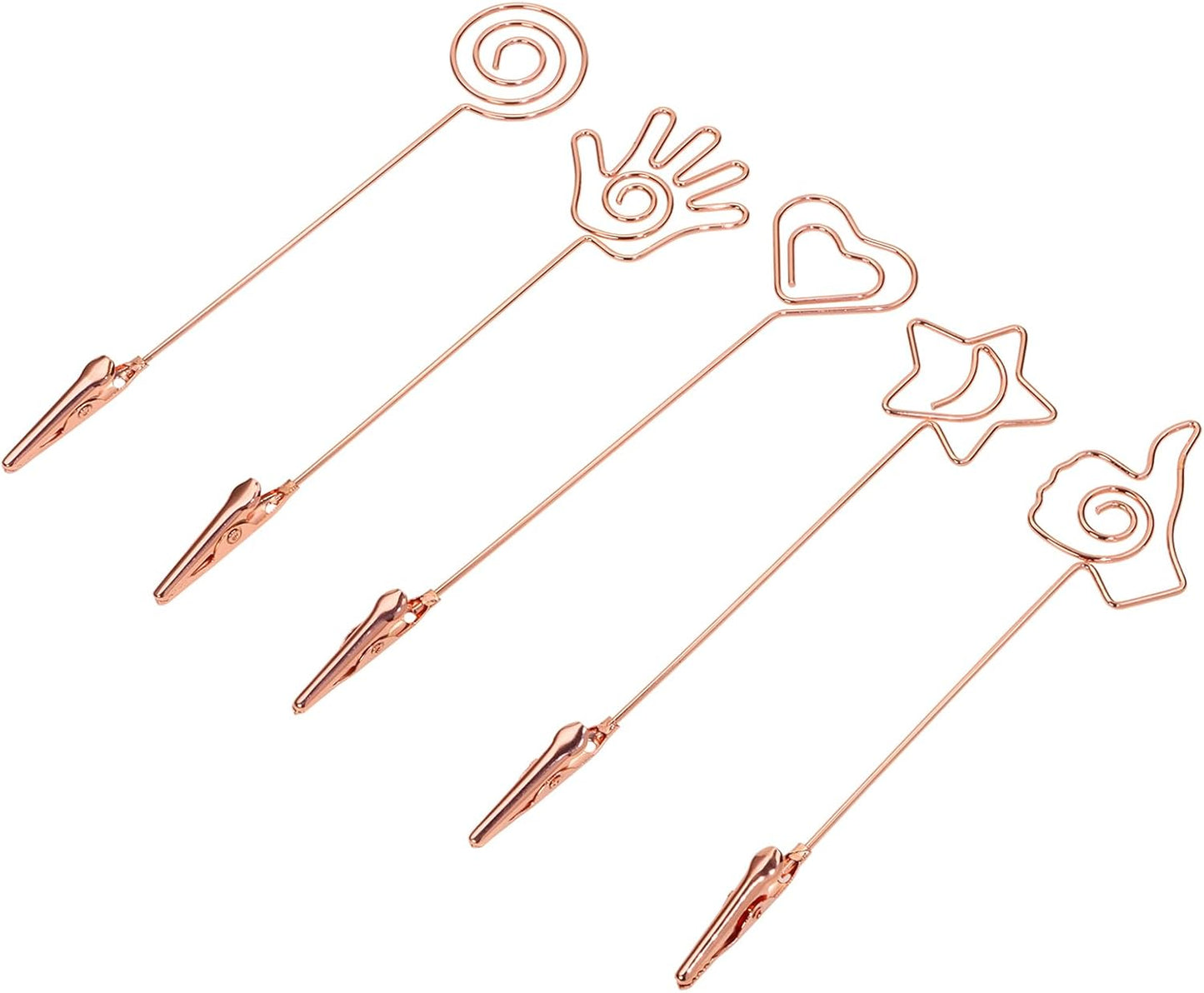 Rose Gold Wire Memo Clip Set: Charming, Versatile, and Functional Desk Organizers