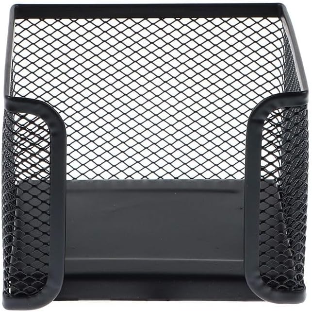 Black Mesh Note Holder: Stylish and Practical Desk Organizer
