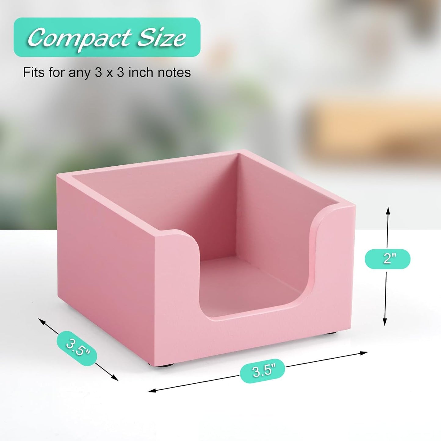 Pink Wooden Note Holder: Compact, Cute, and Highly Functional