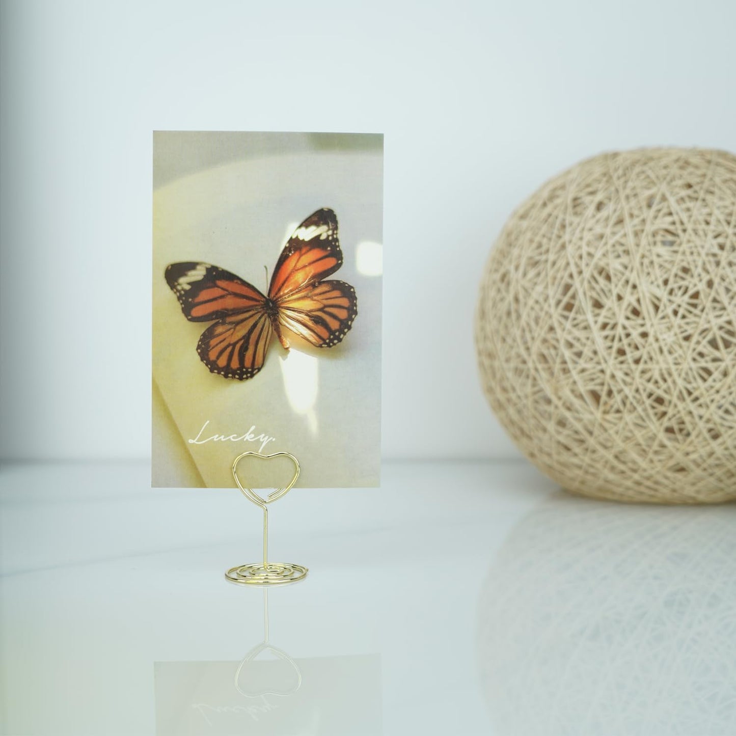 20 - Piece Gold Heart - Shaped Note Holder Set: Romantic and Functional Desktop Essentials