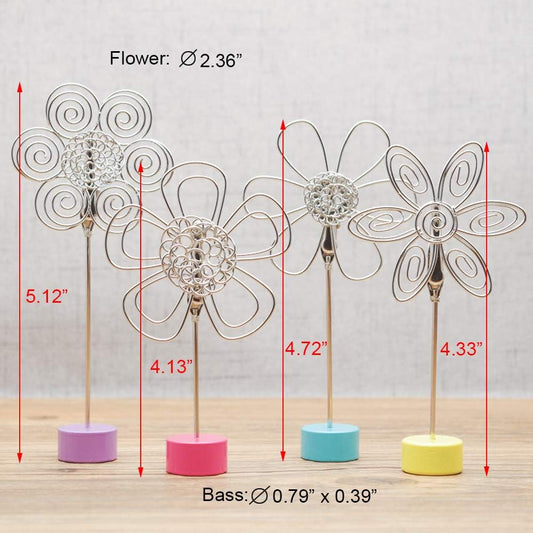4 - Piece Flower - Shaped Note Holder Set: A Blend of Beauty and Functionality