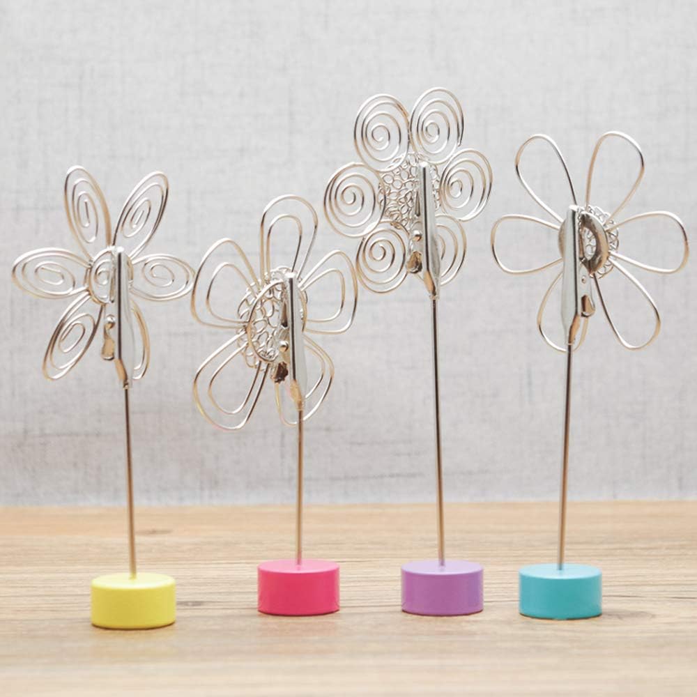 4 - Piece Flower - Shaped Note Holder Set: A Blend of Beauty and Functionality