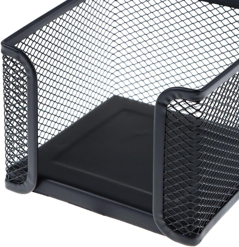 Black Mesh Note Holder: Stylish and Practical Desk Organizer