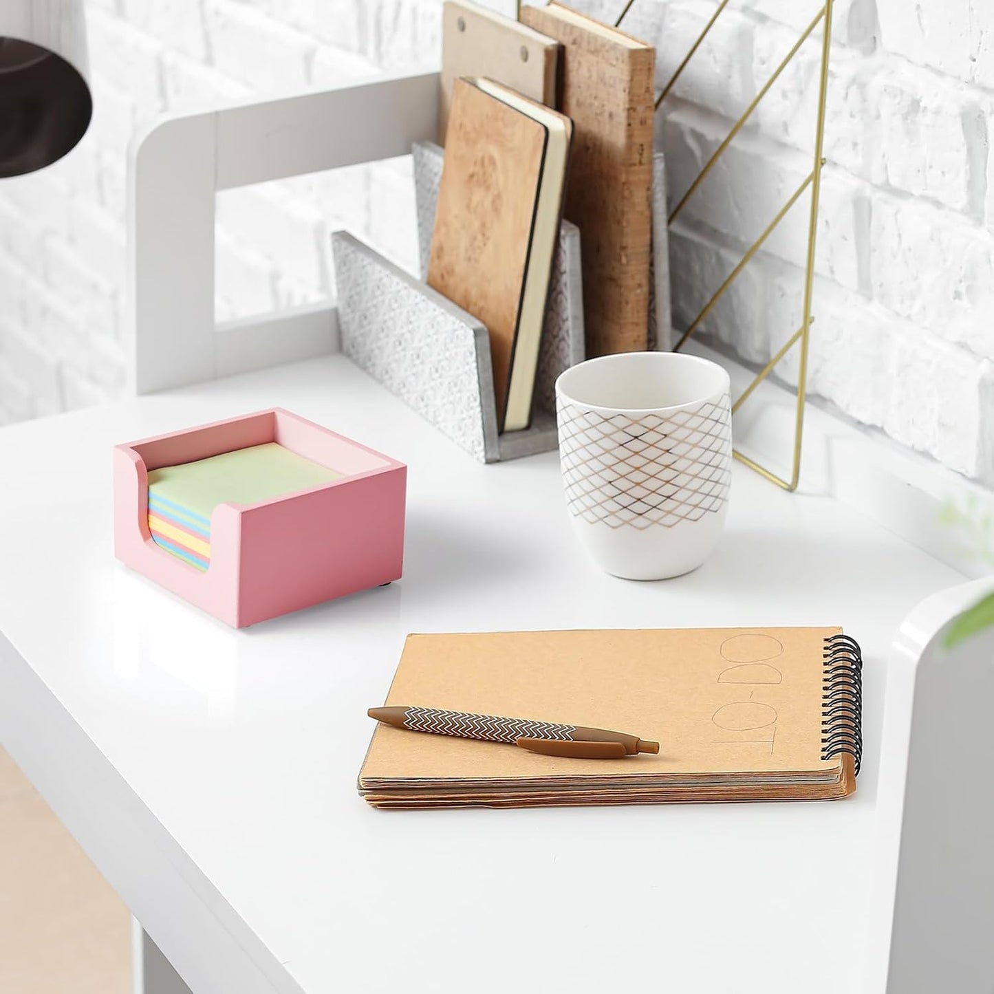 Pink Wooden Note Holder: Compact, Cute, and Highly Functional