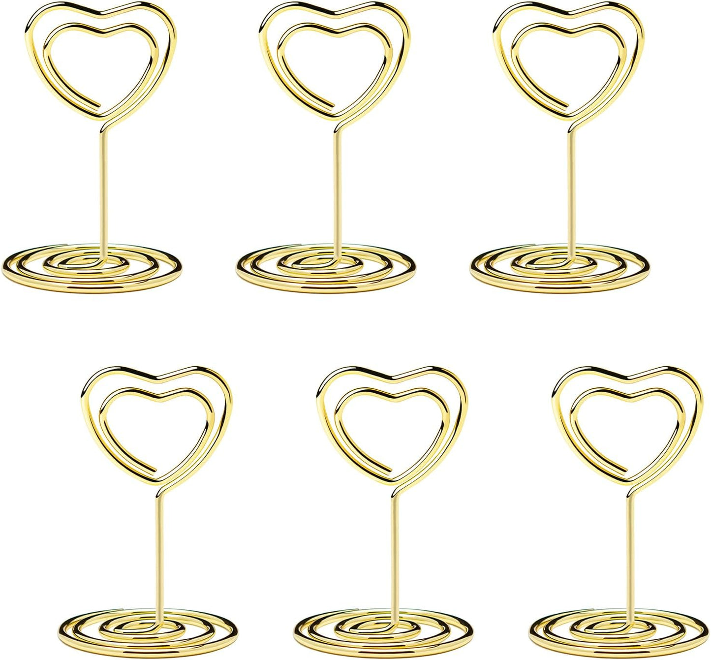 20 - Piece Gold Heart - Shaped Note Holder Set: Romantic and Functional Desktop Essentials